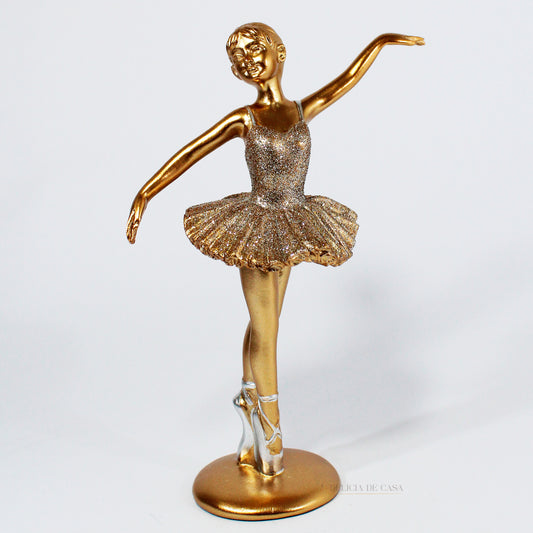Estátua Decorativa de Bailarina em Resina 19 cm