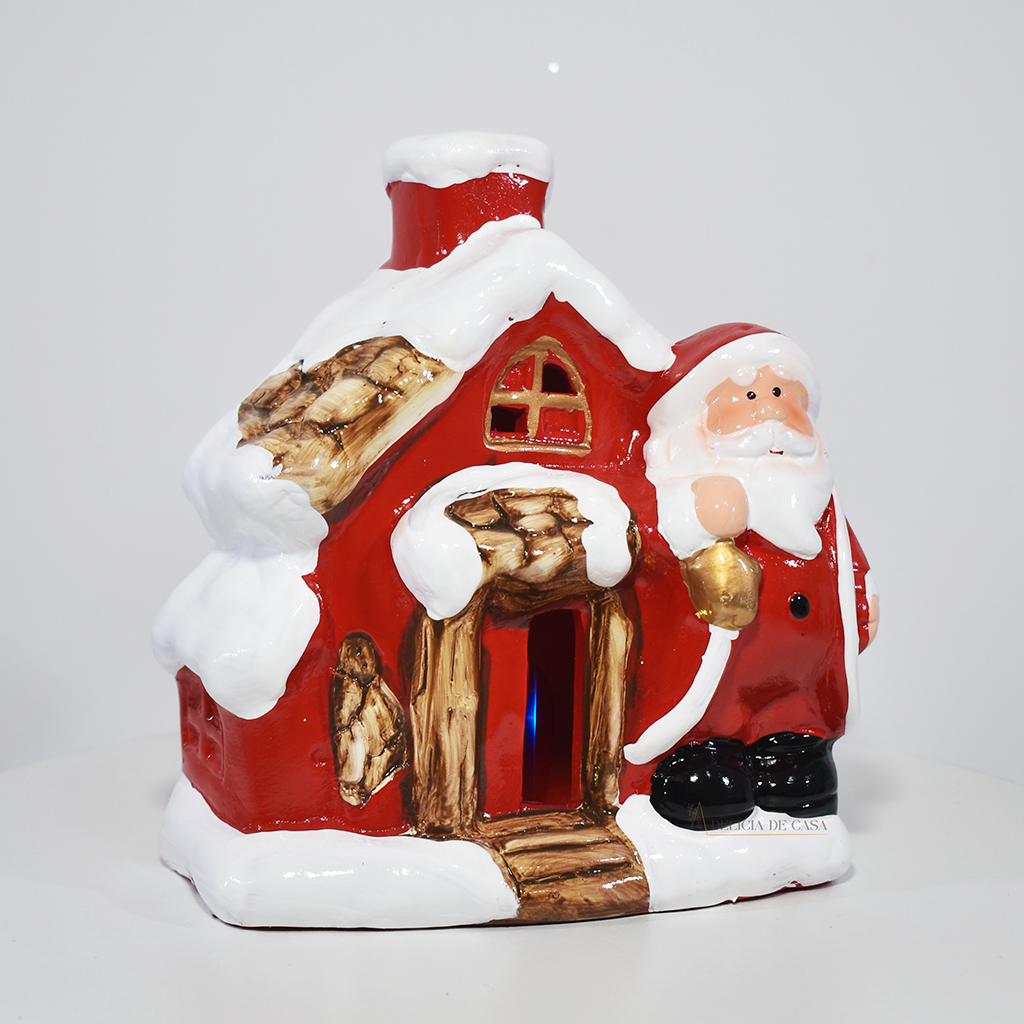 Casa do Papai Noel com LED Enfeite de Natal