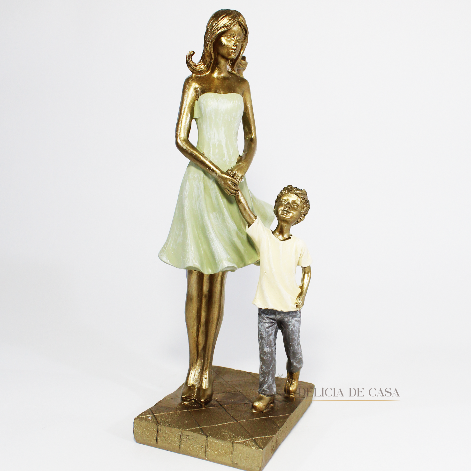 Estátua Decorativa Mãe e Filho