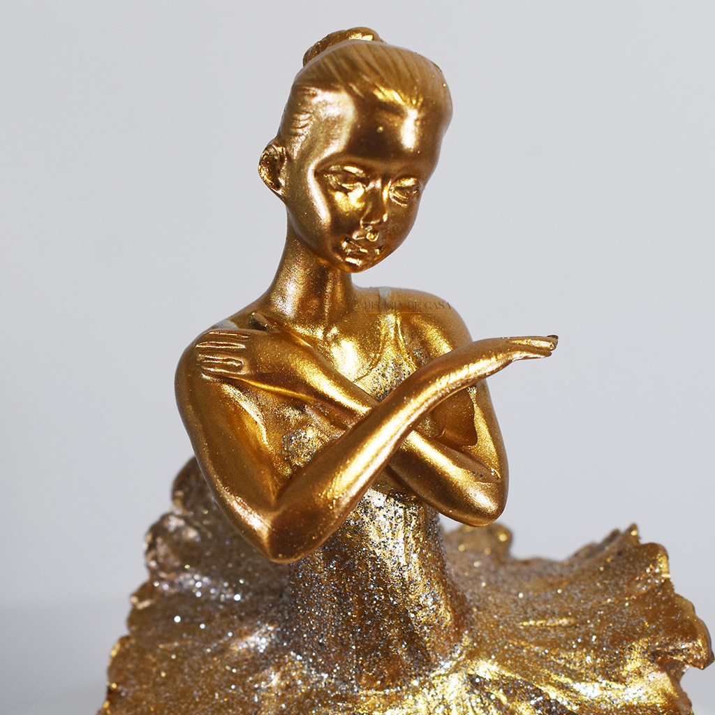 Escultura Bailarina Decorativa em Resina – Decoração Elegante Para Casa, Sala