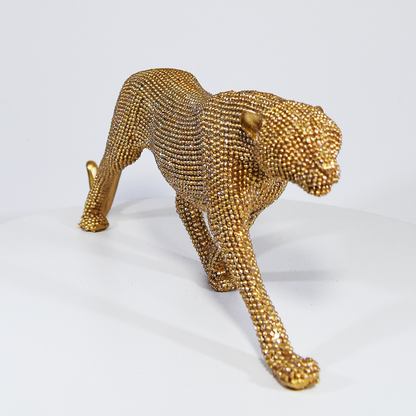 Enfeite Decorativo Leopardo em Resina - Decoração de Luxo para Casa Elegante