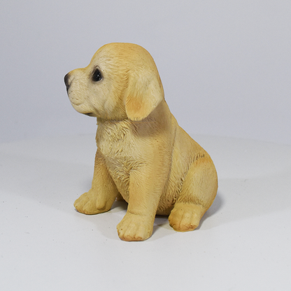 Enfeite Estatueta Cachorro Caramelo Labrador em Resina 3 Modelos Decoração Para Casa Delicada