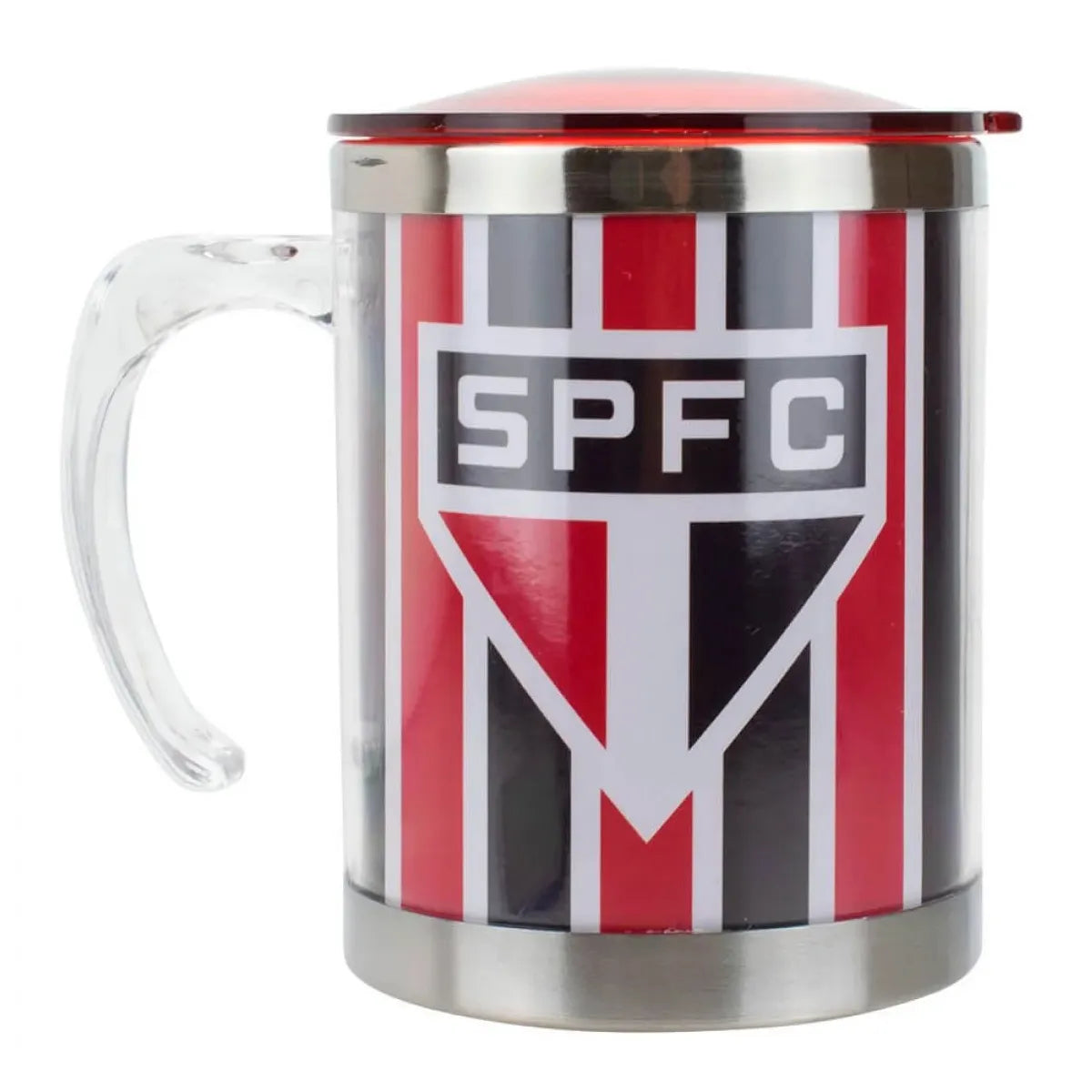 Caneca Térmica São Paulo F.c 450ml Em Aço Inox Com Tampa