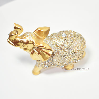 Estátua Decorativa de Elefante da Sorte em Resina