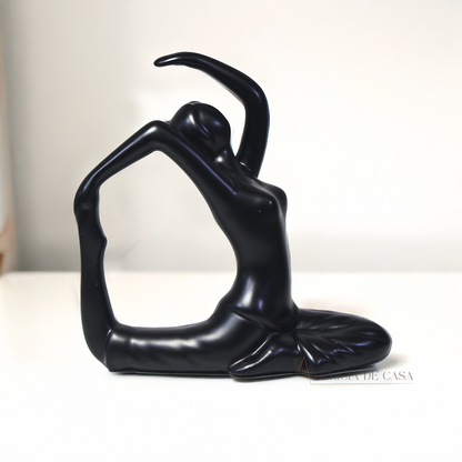 Enfeite decorativo de porcelana inspirado em yoga e ballet para decoração moderna e ambientes de bem-estar