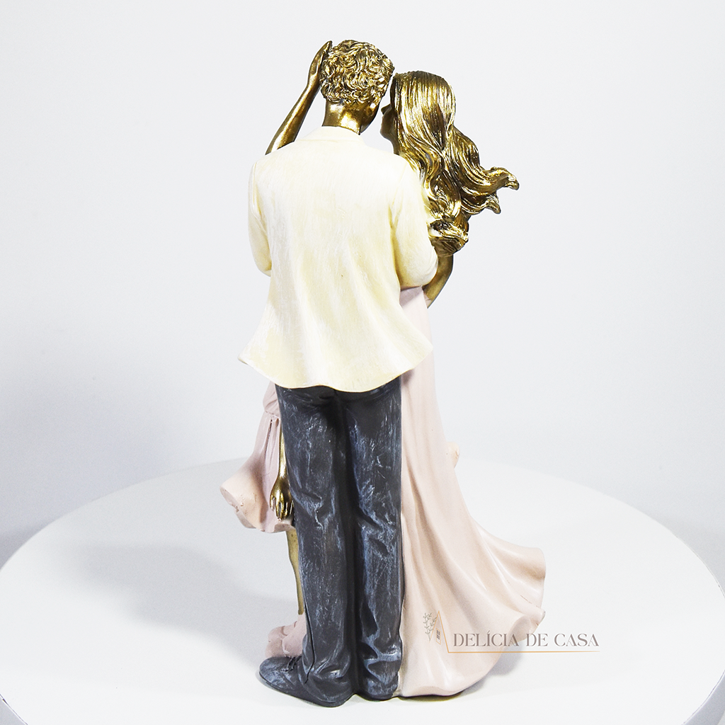 Estatueta Família em Resina Pais e Filhos / Filhas - Decoração para Casa