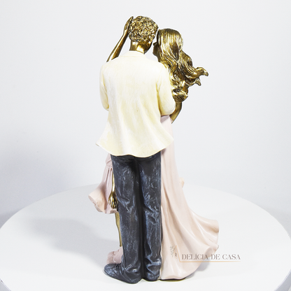 Estatueta Família em Resina Pais e Filhos / Filhas - Decoração para Casa