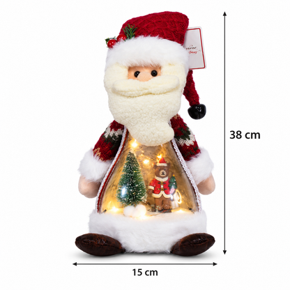 Boneco de Natal com Luz LED Papai Noel ou Boneco de Neve 38 cm – Decoração Natalina Iluminada
