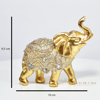 Estátua Decorativa de Elefante da Sorte em Resina