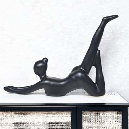 Enfeite decorativo de porcelana inspirado em yoga e ballet para decoração moderna e ambientes de bem-estar