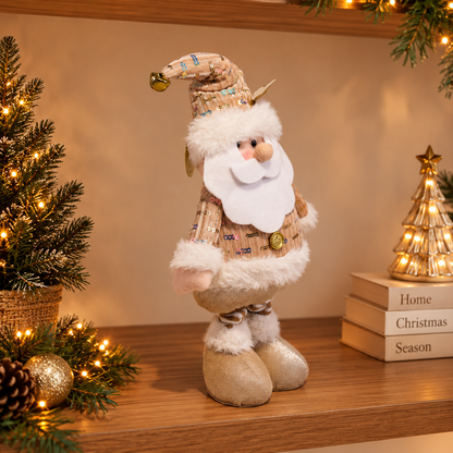 Boneco de Natal Extensível Papai Noel ou Boneco de Neve 30 a 48 cm – Pernas Ajustáveis