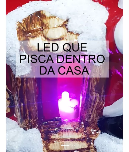 Casa do Papai Noel com LED Enfeite de Natal