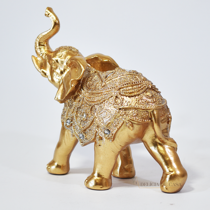 Estátua Decorativa de Elefante da Fortuna Sorte em Resina Decoração para Casa