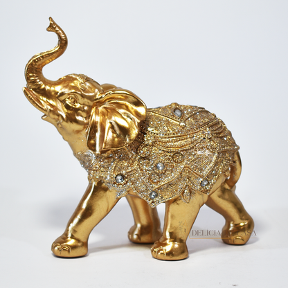 Estátua Decorativa de Elefante da Fortuna Sorte em Resina Decoração para Casa