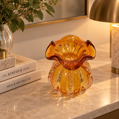 Vasos decorativos de vidro Murano em tamanhos P e M para decoração de casa elegante
