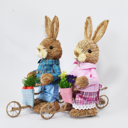 Coelho de Páscoa de Palha Decoração Temática Coelhinho