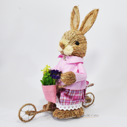 Coelho de Páscoa de Palha Decoração Temática Coelhinho