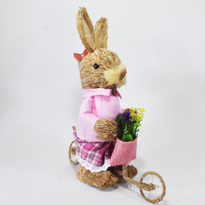 Coelho de Páscoa de Palha Decoração Temática Coelhinho