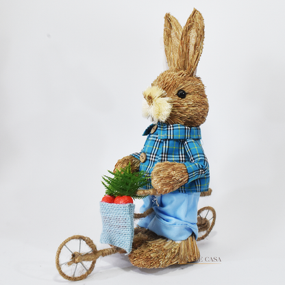 Coelho de Páscoa de Palha Decoração Temática Coelhinho