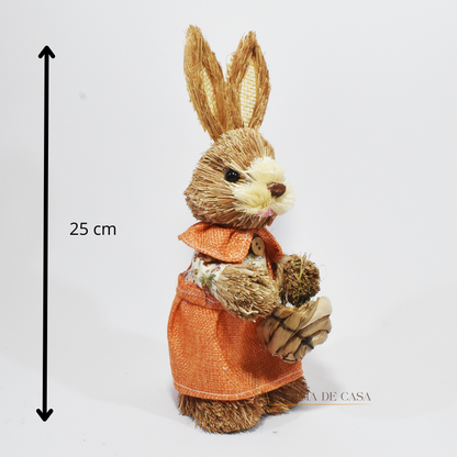 Coelho de Páscoa de Palha – Decoração Festiva para Casa
