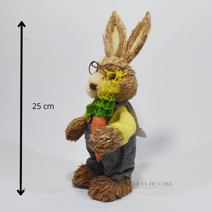 Coelho de Páscoa de Palha – Decoração Festiva para Casa