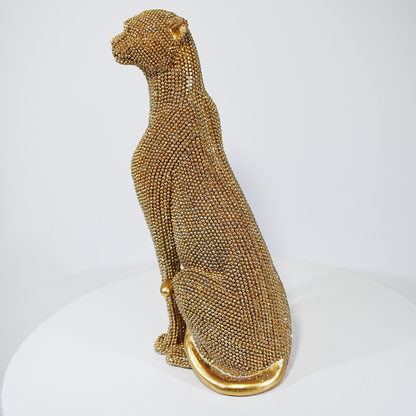 Enfeite Decorativo Leopardo em Resina - Decoração de Luxo para Casa Elegante