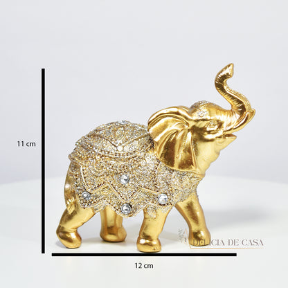 Estátua Decorativa de Elefante da Sorte em Resina