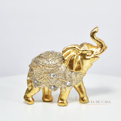 Estátua Decorativa de Elefante da Sorte em Resina
