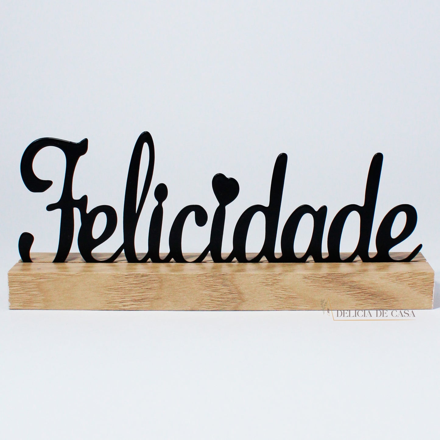 Placa Decorativa Letreiro - Felicidade