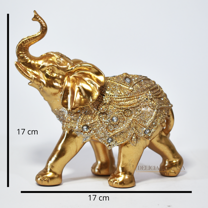 Estátua Decorativa de Elefante da Fortuna Sorte em Resina Decoração para Casa