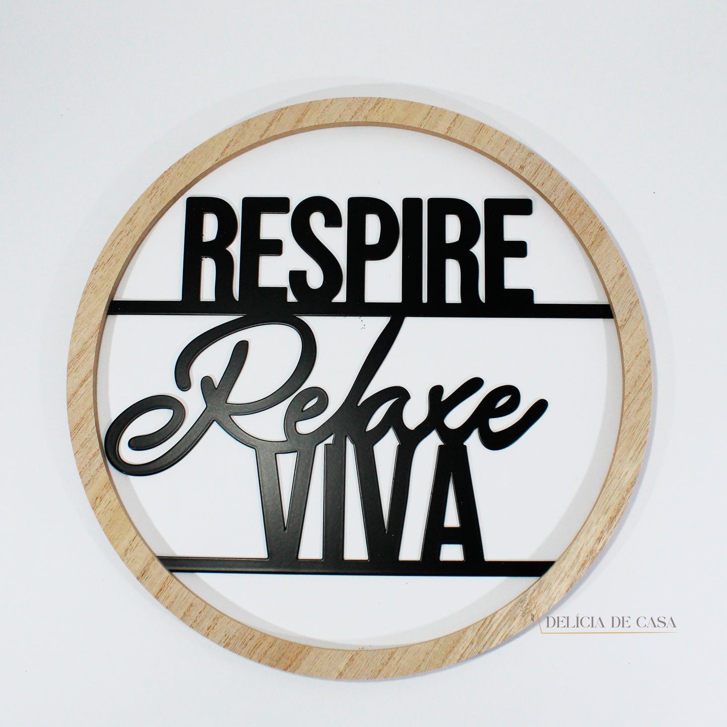 Quadro Decorativo - Respire, Relaxe e Viva