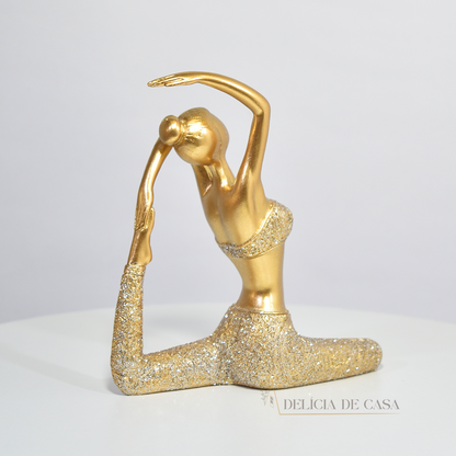 Estatueta Decorativa de Resina Posição de Yoga
