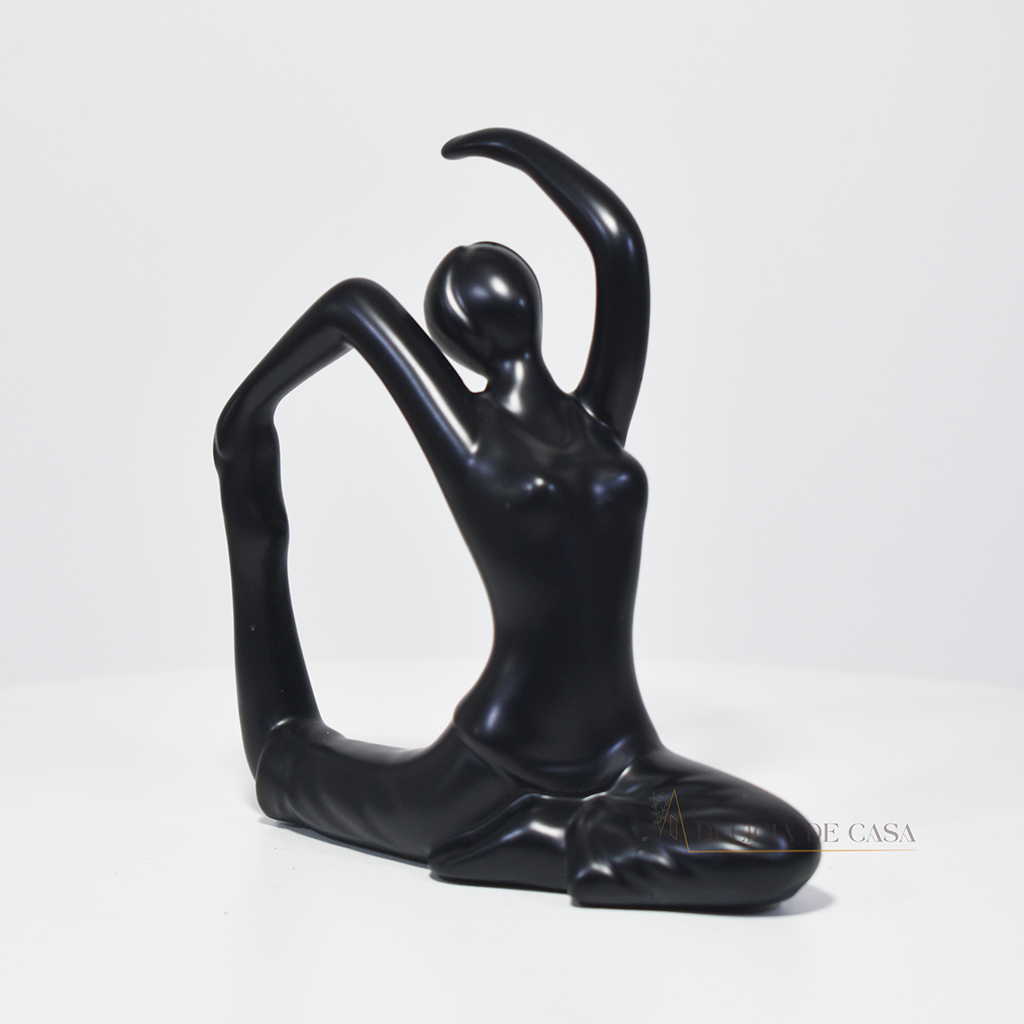 Enfeite decorativo de porcelana inspirado em yoga e ballet para decoração moderna e ambientes de bem-estar