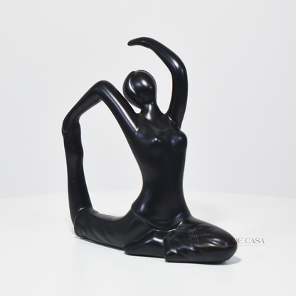 Enfeite decorativo de porcelana inspirado em yoga e ballet para decoração moderna e ambientes de bem-estar