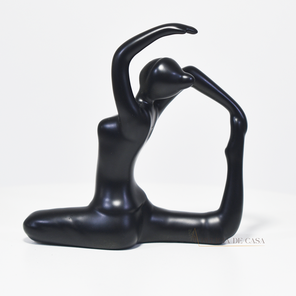 Enfeite decorativo de porcelana inspirado em yoga e ballet para decoração moderna e ambientes de bem-estar