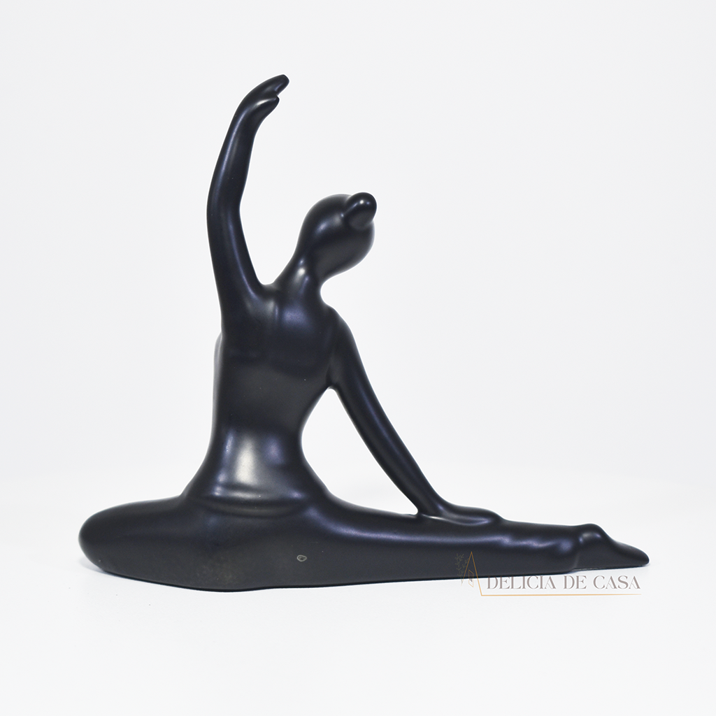 Enfeite decorativo de porcelana inspirado em yoga e ballet para decoração moderna e ambientes de bem-estar