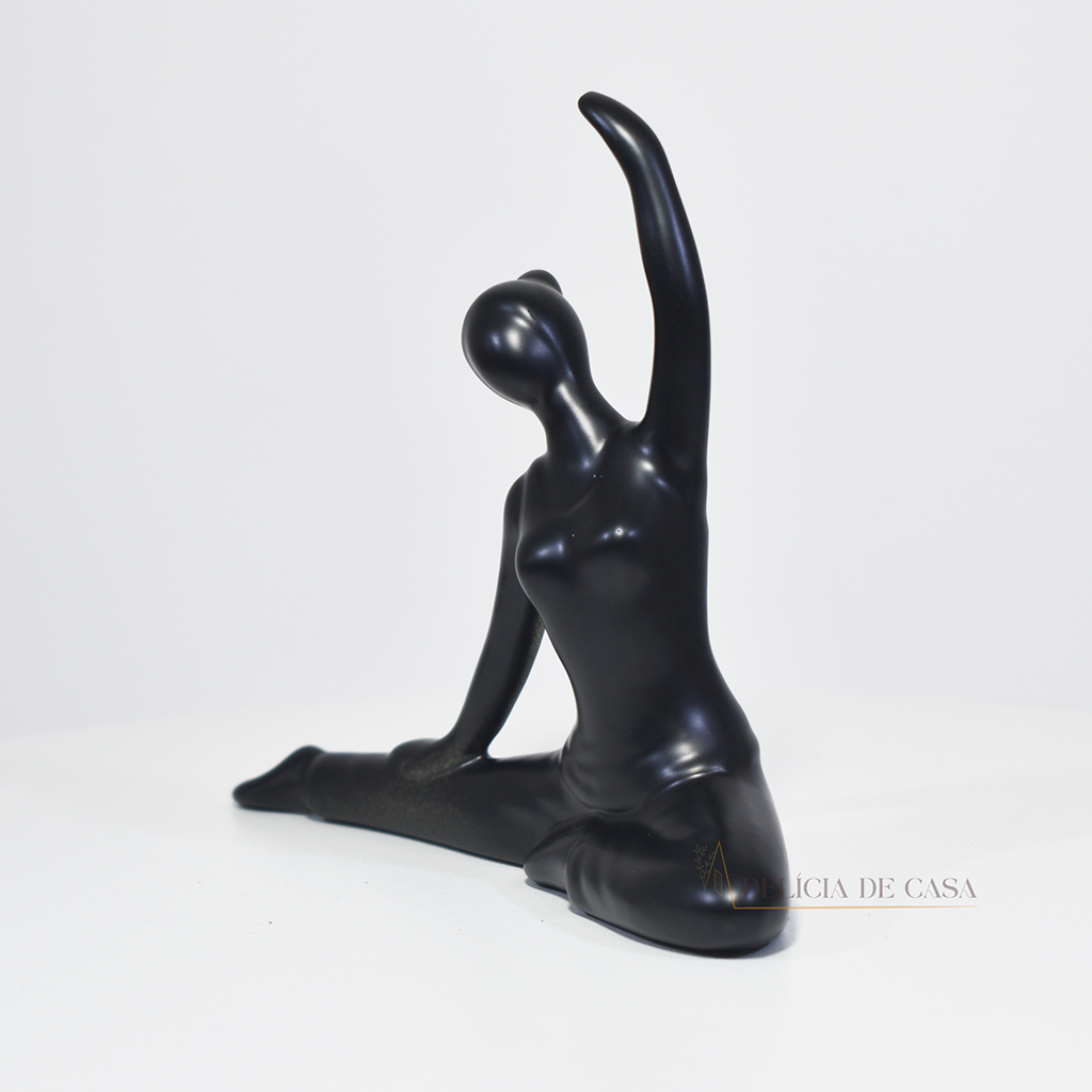 Enfeite decorativo de porcelana inspirado em yoga e ballet para decoração moderna e ambientes de bem-estar