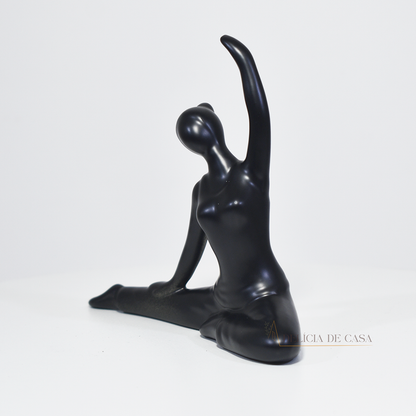 Enfeite decorativo de porcelana inspirado em yoga e ballet para decoração moderna e ambientes de bem-estar