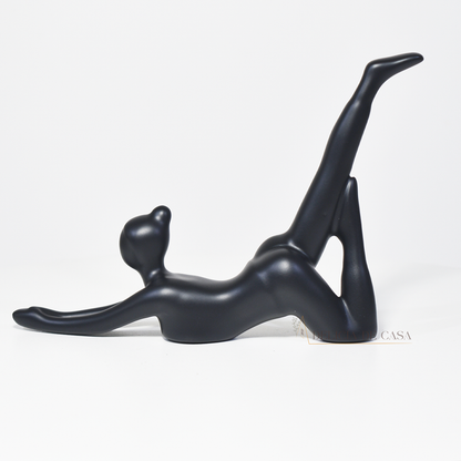 Enfeite decorativo de porcelana inspirado em yoga e ballet para decoração moderna e ambientes de bem-estar