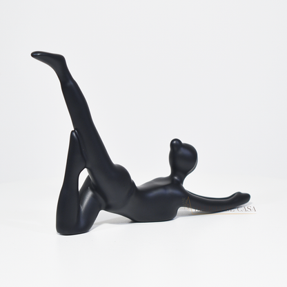 Enfeite decorativo de porcelana inspirado em yoga e ballet para decoração moderna e ambientes de bem-estar