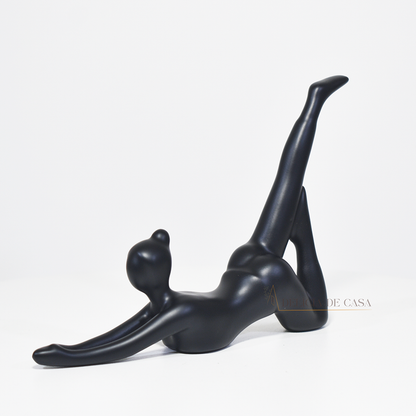 Enfeite decorativo de porcelana inspirado em yoga e ballet para decoração moderna e ambientes de bem-estar